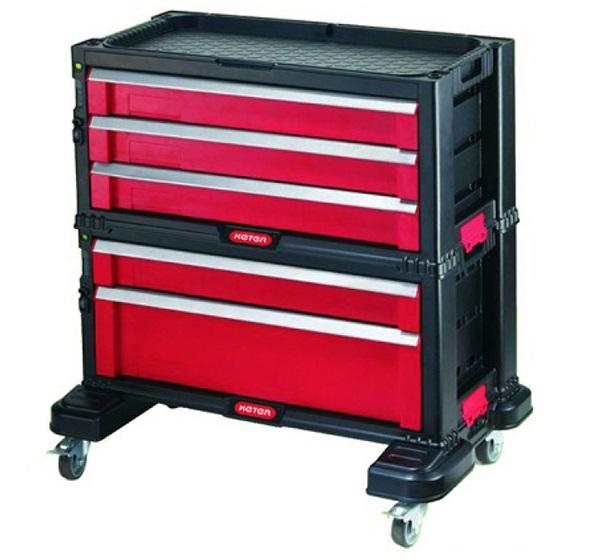 Ящик инструментальный с полками на колесиках "Keter" 5 ящиков  17198655 в Уфе 