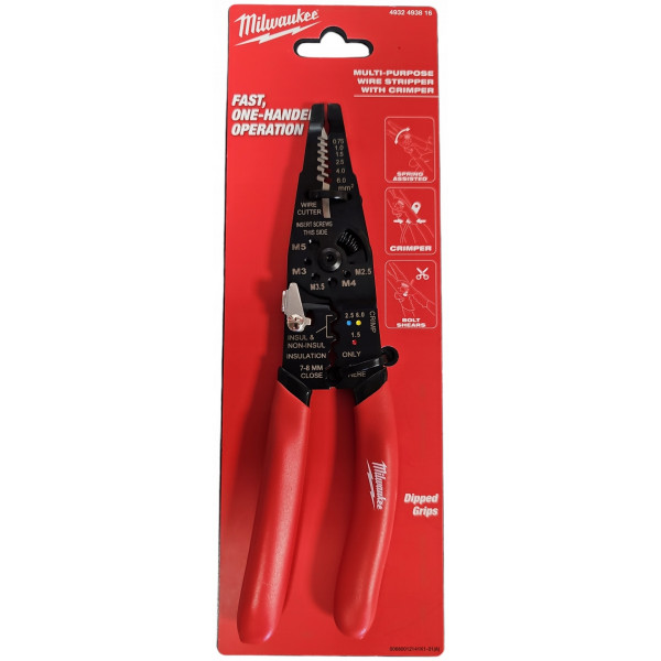 Пресс-клещи для резки и зачистки Milwaukee WIRE STRIPPING PLIER 4932493816