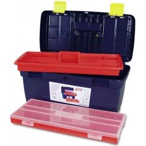 Ящик для инстрструментов с лотком+органайзер №18 "Tayg" 118005 58х29х29см.