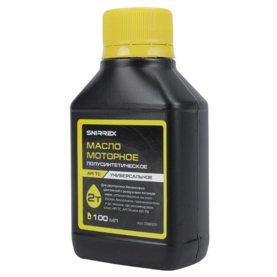 Масло моторное SNIRREX 2-х тактное полусинтетическое универсальное API TC, 100 мл 33865 в Уфе