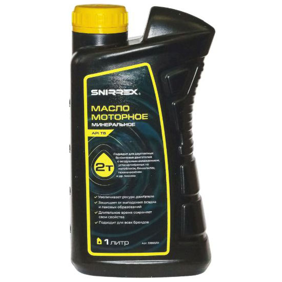Масло моторное SNIRREX 2-х тактное минеральное API TВ, 1 л 33860 в Уфе