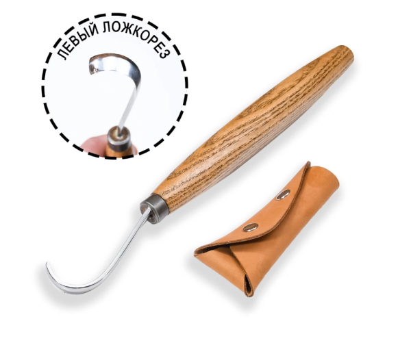 Нож резчицкий (ложкорез) ПЕТРОГРАДЪ d/14мм. левый М00017100 в Уфе 