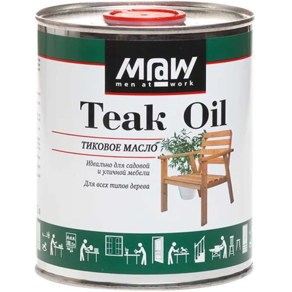Масло тиковое Men at Work TEAK OIL 0,7л. 80085 в Уфе