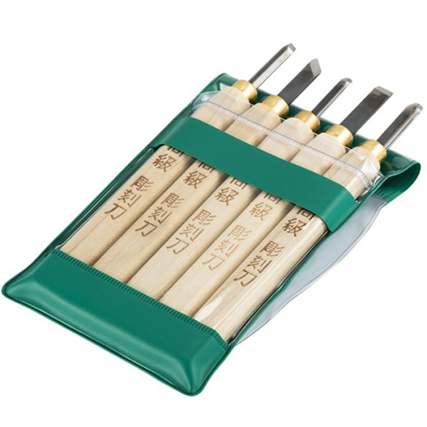 Комплект резцов по дереву с рукоятками из магнолии Takagi  5 шт  1023095 в Уфе 