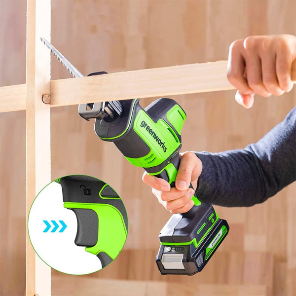 Пила сабельная компактная аккумуляторная Greenworks 1200507 в Уфе