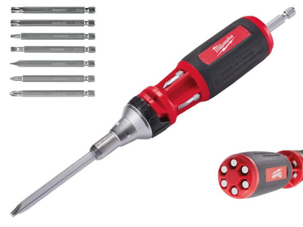 Отвертка Milwaukee  универсальная с трещоткой 9 в 1 4932471598