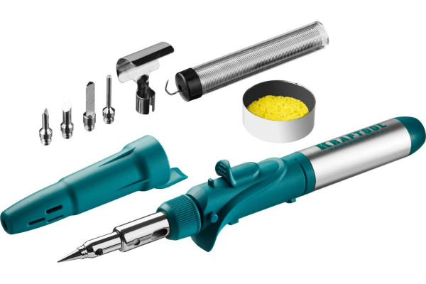 Паяльник газовый KRAFTOOL SolderPro 10 в 1 с пьезоподжигом.  55503-H10