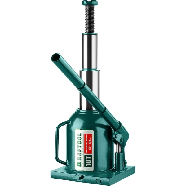 Домкрат бутылочный двухштоковый KRAFTOOL DOUBLE RAM 10 т 170 - 430 мм.  43463-10 в Уфе 