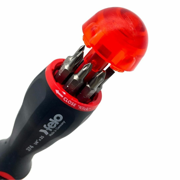 Отвертка с реверсивным механизмом Felo с набором бит SL, PH, PZ 8шт 37400405 в Уфе 