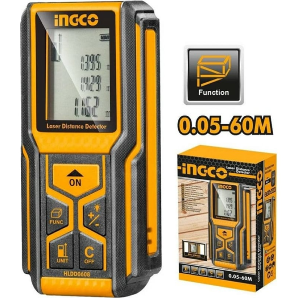 Лазерный дальномер INGCO 60 м  HLDD0608 в Уфе
