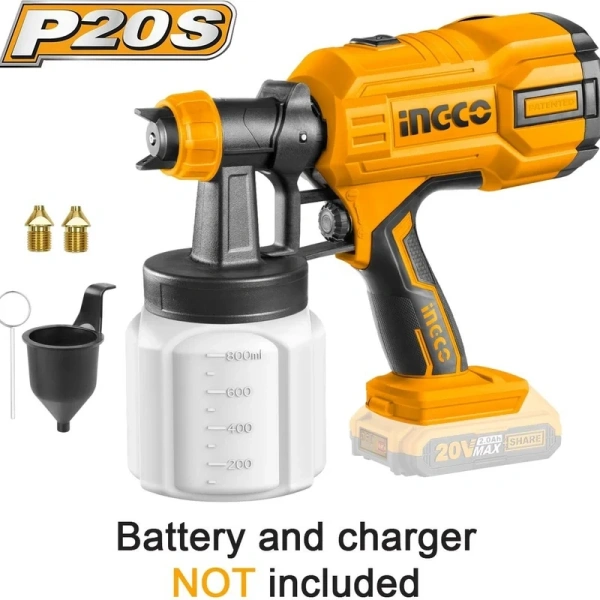 Аккумуляторный краскопульт INGCO CSGLI2004 в Уфе