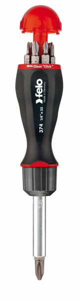 Отвертка с реверсивным механизмом Felo с набором бит SL, PH, PZ 8шт 37400405 в Уфе 