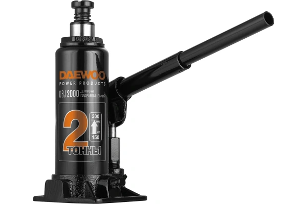 Домкрат бутылочный гидравлический DAEWOO грузоподъемность 2 тонны, высота подхвата 150мм  DBJ 2000 в Уфе 