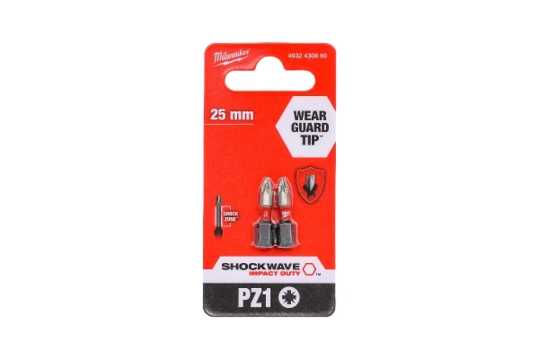 Бита Milwaukee SHOCKWAVE PZ1 25мм (2шт)
