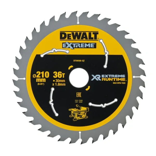 Диск пильный по дереву DeWalt 210х30х1,8мм. 36з. EXTREME Runtime  DT99566-QZ в Уфе