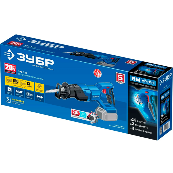 Пила сабельная бесщеточная ЗУБР SPB-180 в Уфе