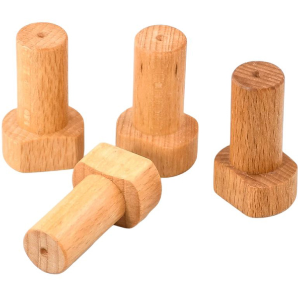 Упоры верстачные ПЕТРОГРАДЪ бук, D18мм, 4 штуки  М00015362