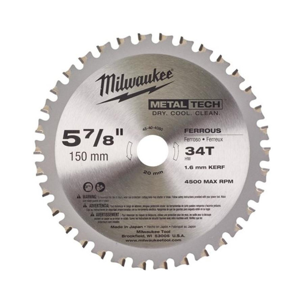 Пильный диск Milwaukee по металлу 150x20 Z34