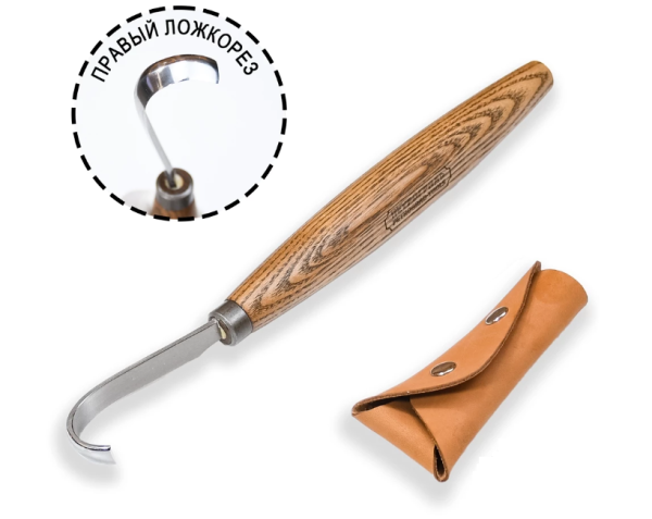 Нож резчицкий (ложкорез) ПЕТРОГРАДЪ d14мм. правый М00016435 в Уфе 