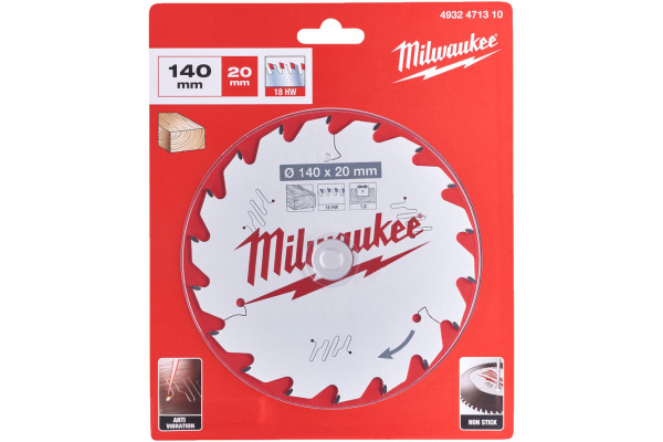 Пильный диск Milwaukee для циркулярной пилы по дереву (замена для 4932430719) 4932471310