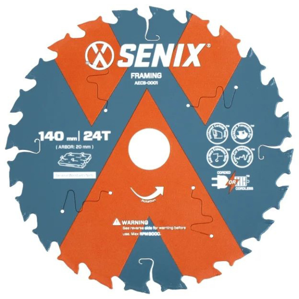 Диск пильный по дереву  SENIX  AECS-0001 140х 20х24