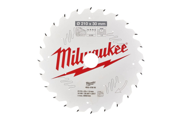 Пильный диск для настольной пилы по дереву Milwaukee 4932478095